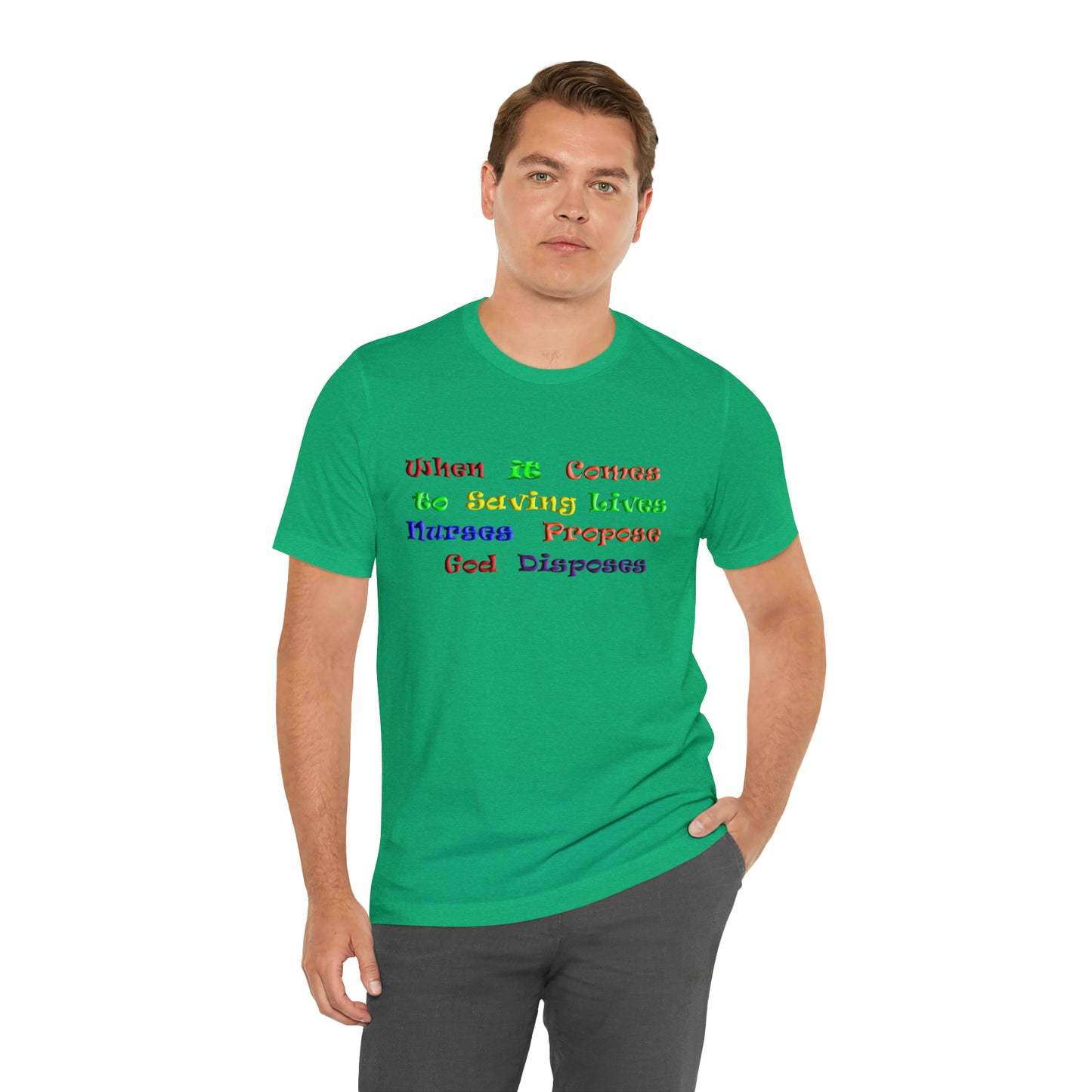 Unisex Jersey Short Sleeve Tee- Nurse and God