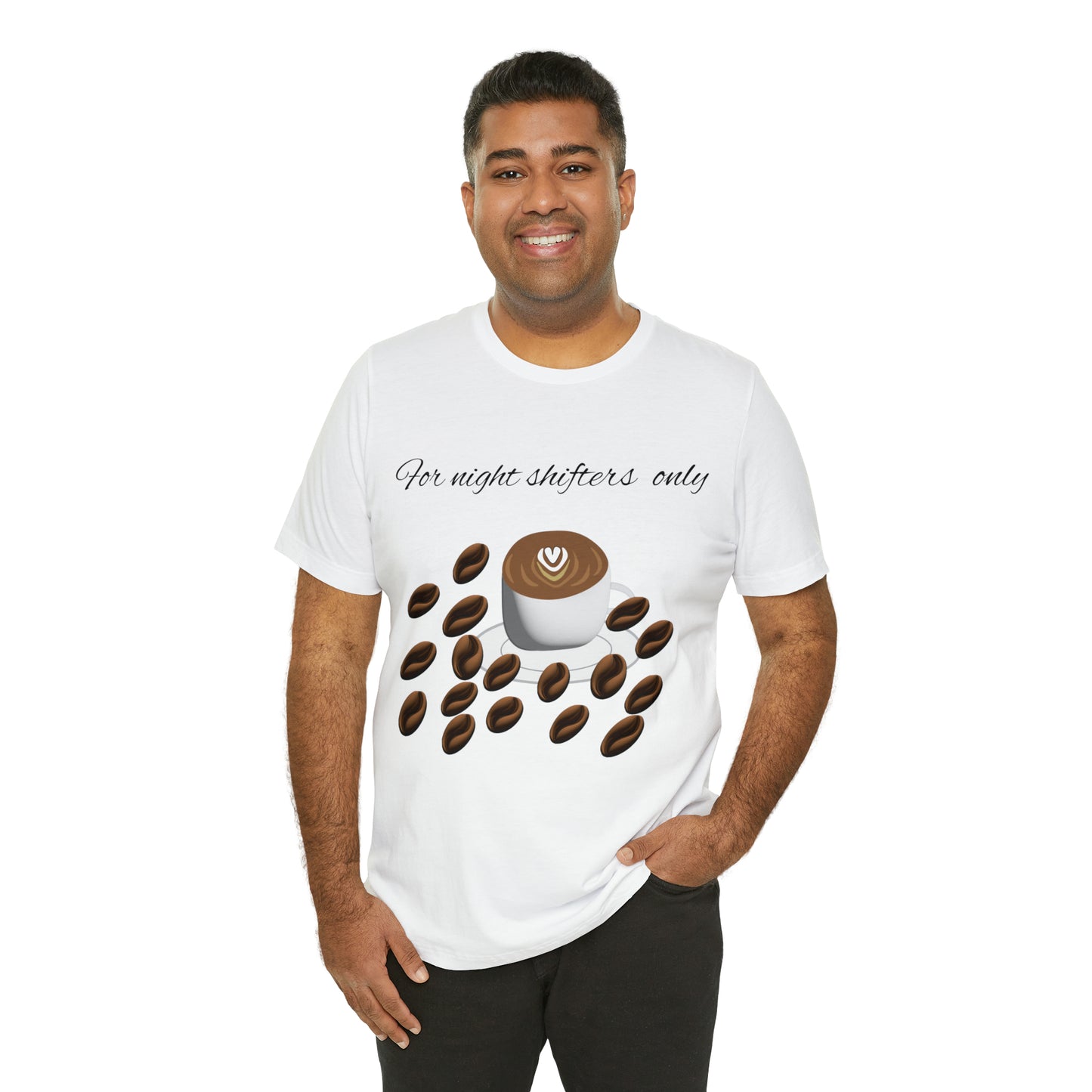 Unisex Jersey Short Sleeve Tee-Night shift coffee