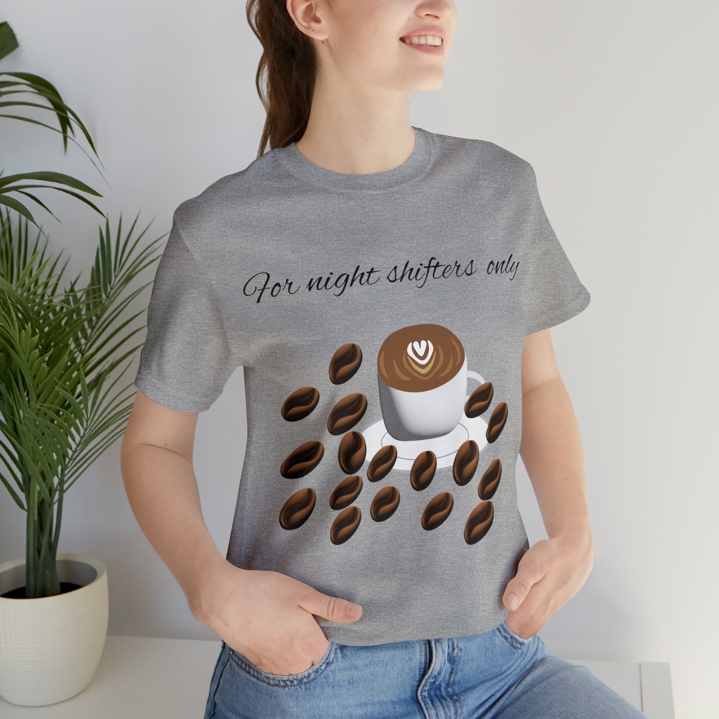 Unisex Jersey Short Sleeve Tee-Night shift coffee