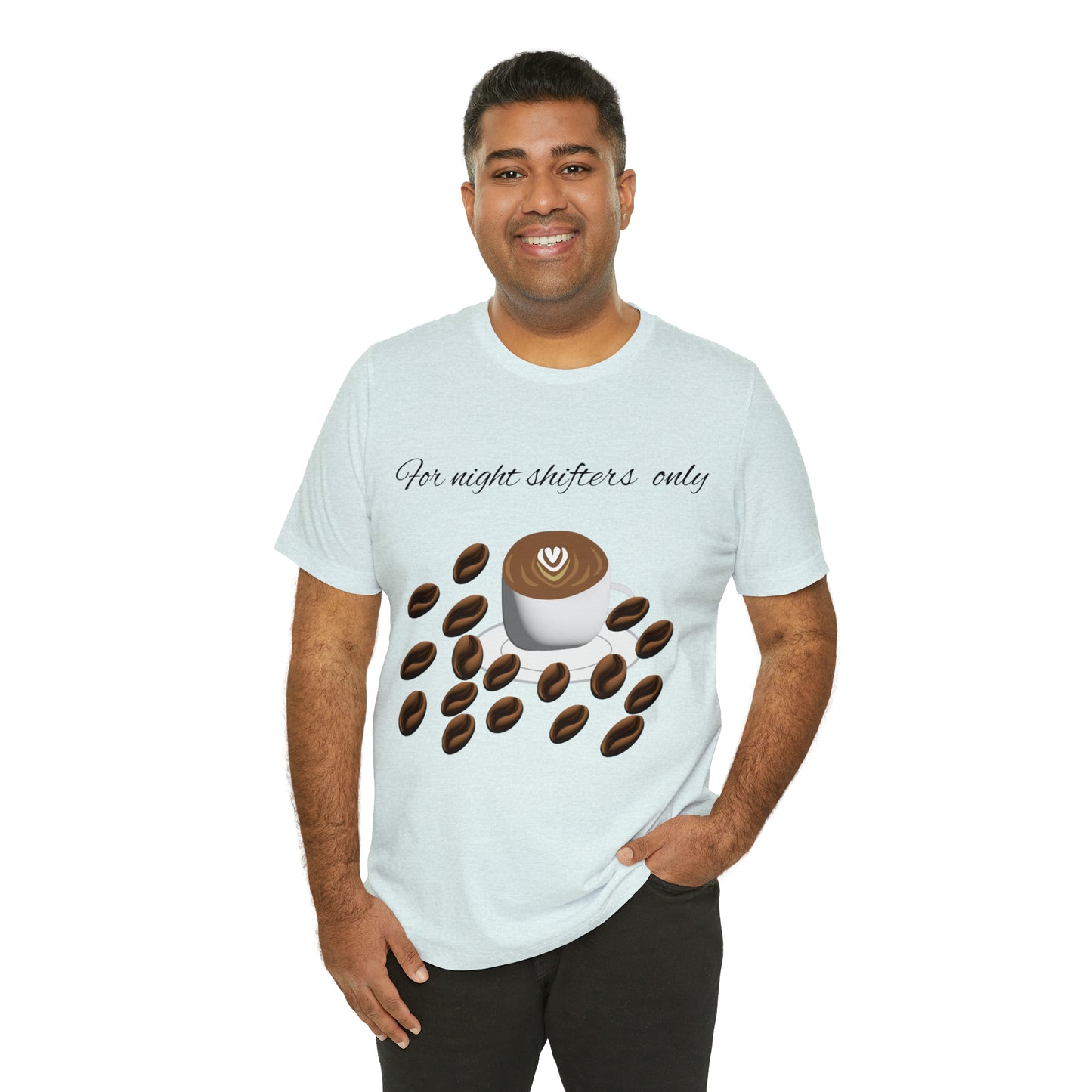 Unisex Jersey Short Sleeve Tee-Night shift coffee