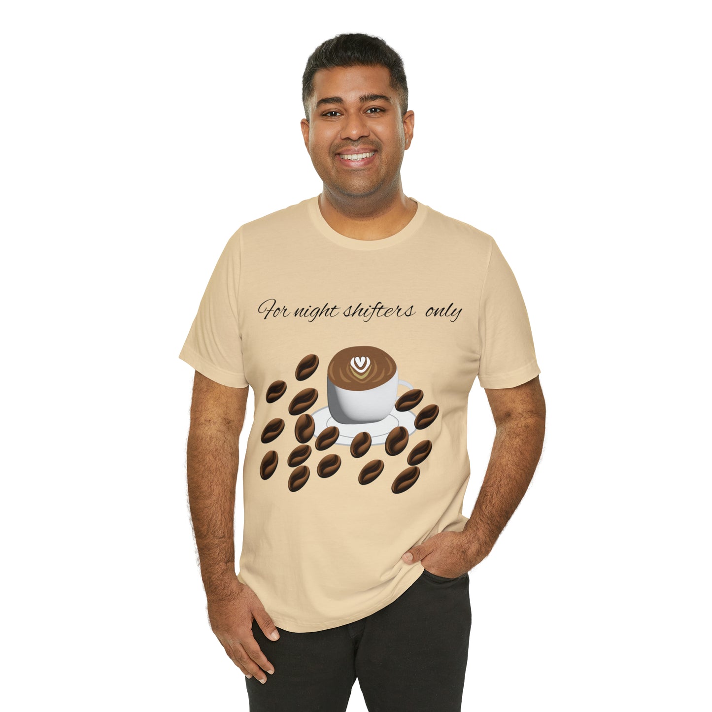 Unisex Jersey Short Sleeve Tee-Night shift coffee