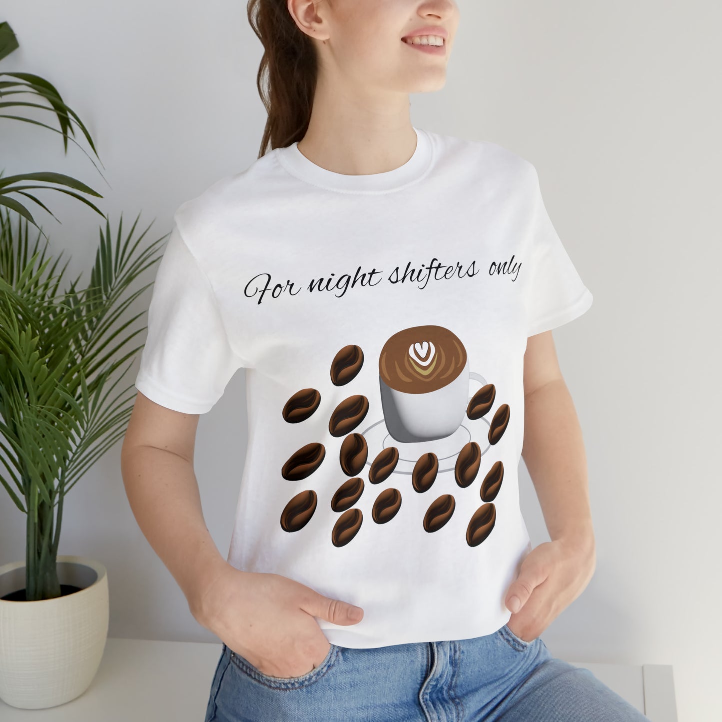 Unisex Jersey Short Sleeve Tee-Night shift coffee