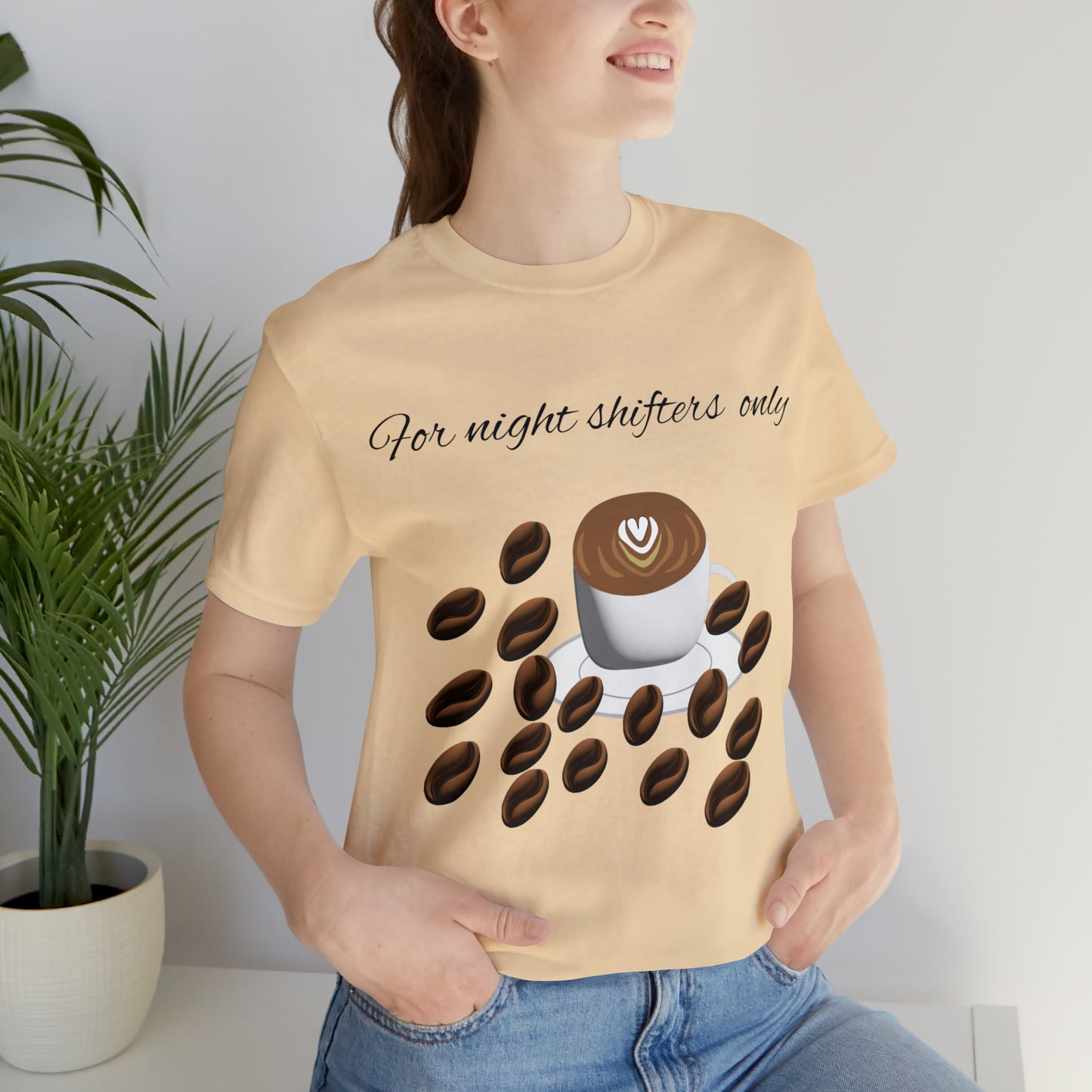 Unisex Jersey Short Sleeve Tee-Night shift coffee