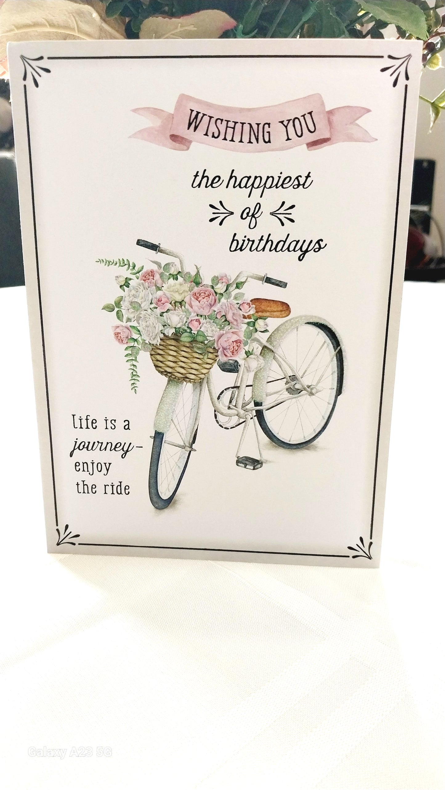 Cute Bicycle Happy birthday greeting card