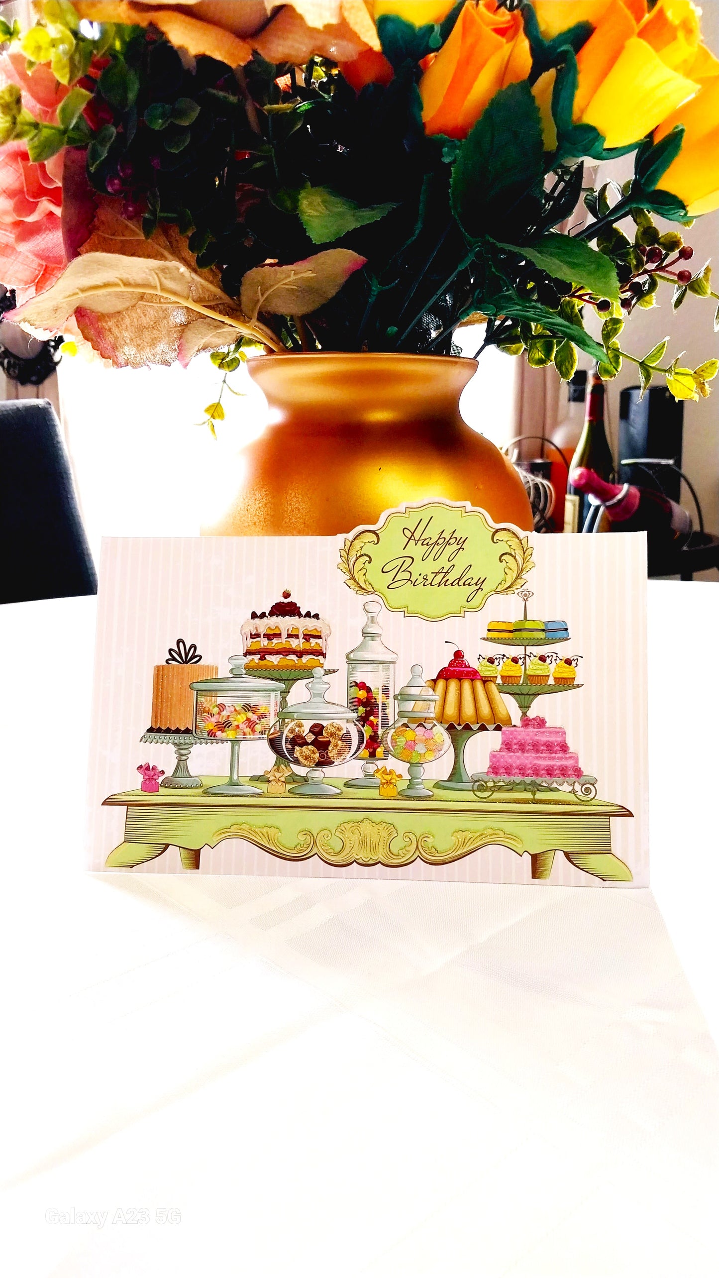 Candy stand-happy birthday handcrafted greeting card