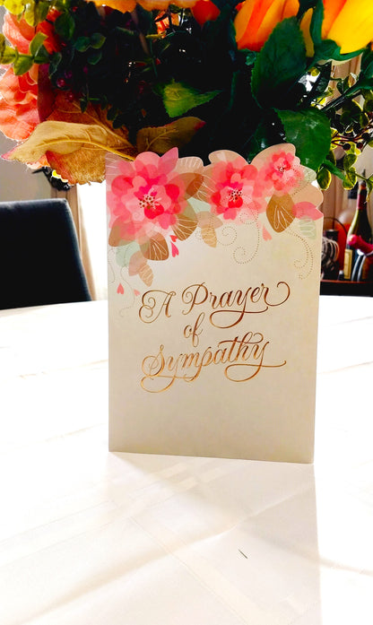 Sympathy greeting card-A prayer of sympathy