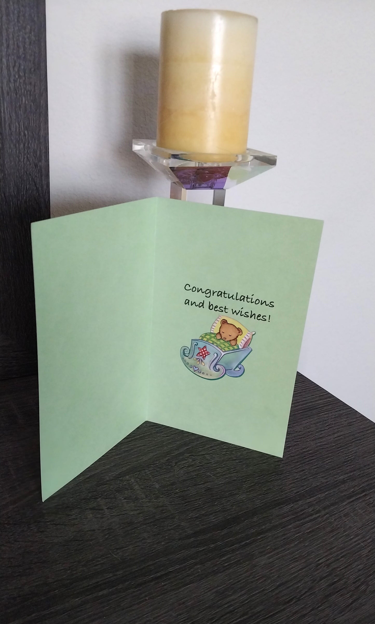 Unisex baby shower greeting card-A new baby